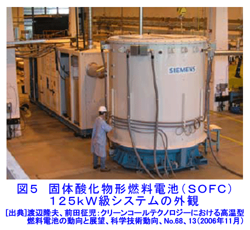 図５  固体酸化物形燃料電池（SOFC）125kW級システムの外観