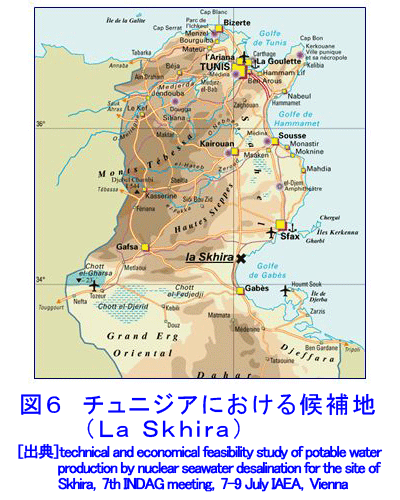 図６  チュニジアにおける候補地（La Skhira）