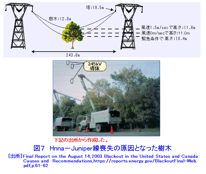 図７  Hnna-Juniper線喪失の原因となった樹木