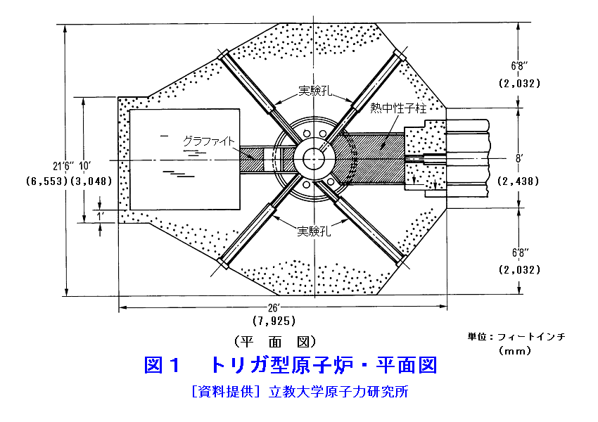 図１  トリガ型原子炉・平面図