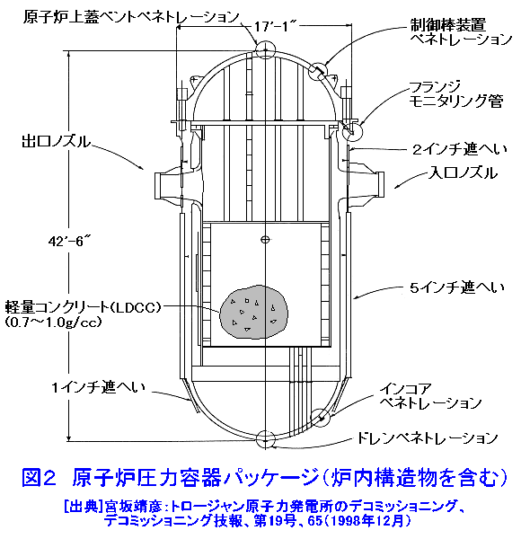 図２  原子炉圧力容器パッケージ（炉内構造物を含む）