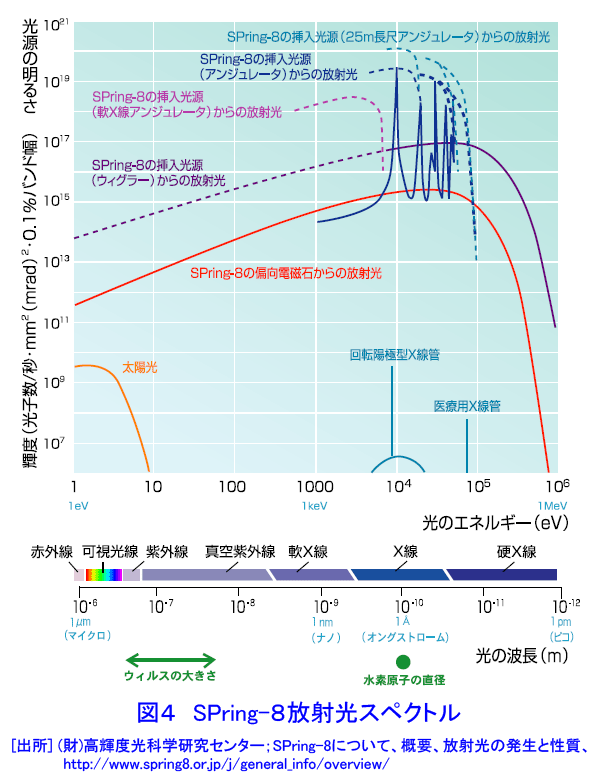 図４  SPring-8放射光スペクトル