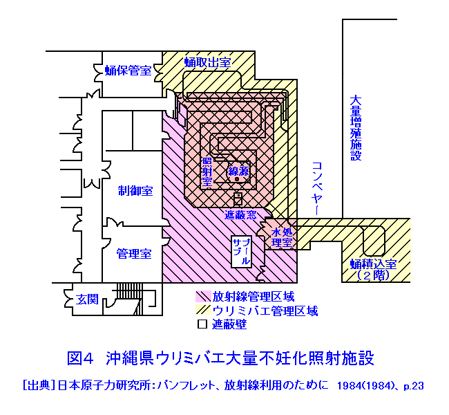 図４  沖縄県ウリミバエ大量不妊化照射施設