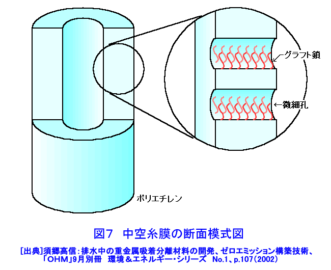 図７  中空糸膜の断面模式図