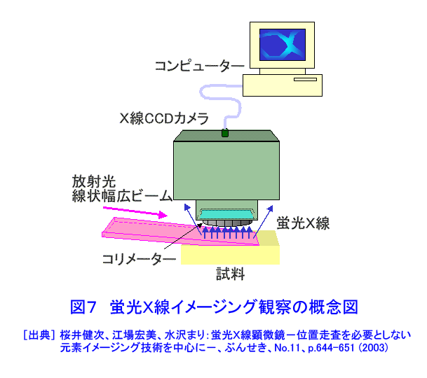 蛍光Ｘ線イメージング観察の概念図