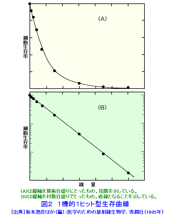 図２  １標的１ヒット型生存曲線