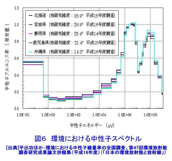 図６  環境における中性子スペクトル