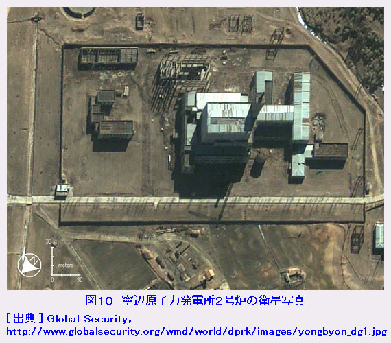 寧辺原子力発電所２号炉の衛星写真