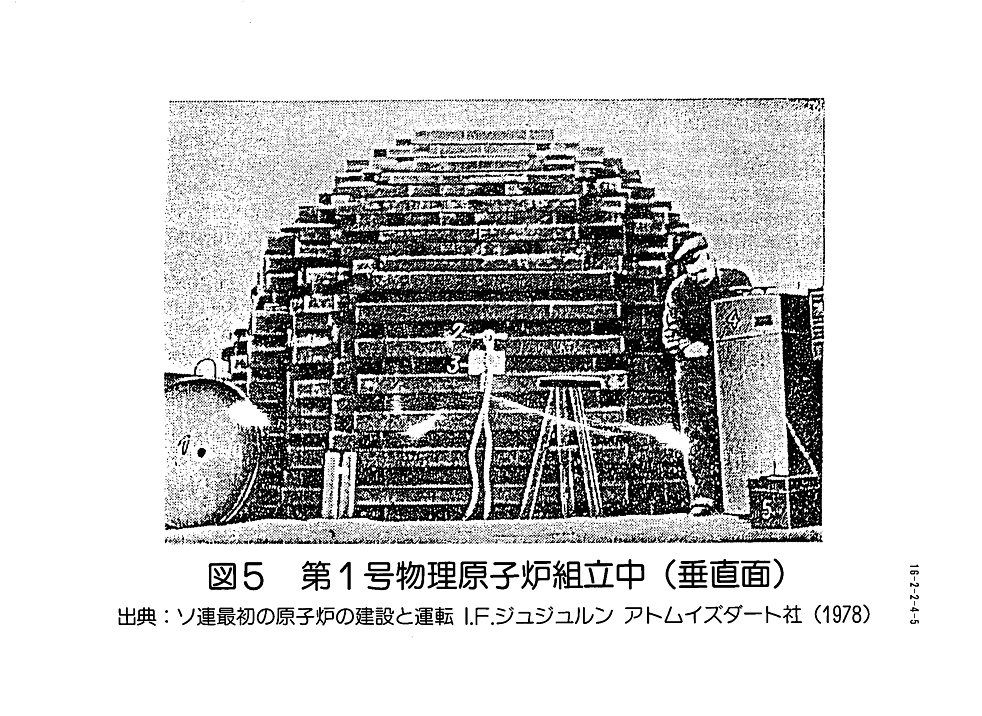 図５  第１号物理原子炉組立中（垂直面）